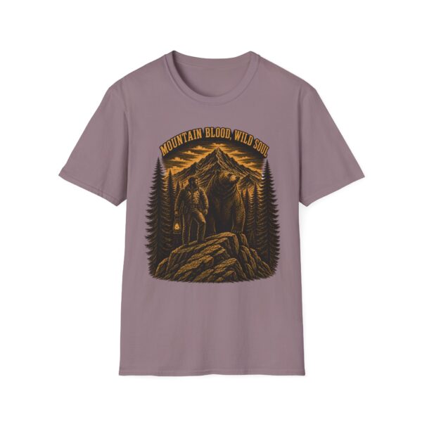 Mountain Blood Wild Soul T-Shirt — Retro Mountain Wolf Adventure Tee