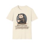 Mentally in a Dumpster Possum Tee — Cute Sarcastic Coffee Graphic T-Shirt