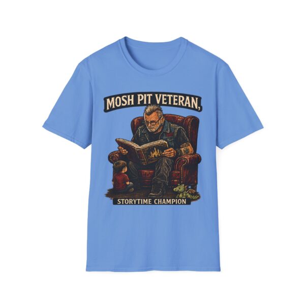 Mosh Pit Veteran T-Shirt — 'Storytime Champion' Band Tee for Concert Fans