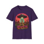Beamed Up, Not Bothered T-Shirt — Retro UFO Bunny Graphic Tee