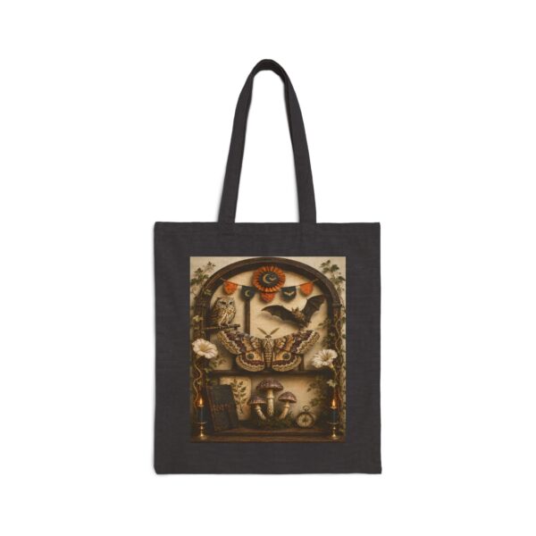 Vintage Botanical Moth Tote Bag — Natural History Illustration Canvas Tote