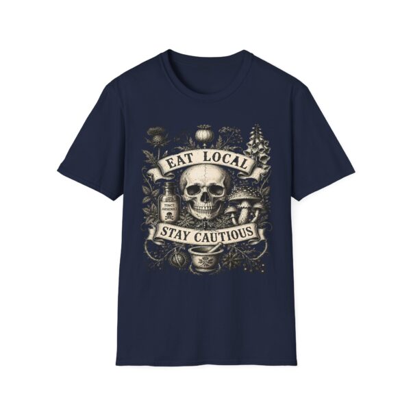 Eat Local Skull Botanical Illustration T-Shirt | Stay Cautious, Poisonous Plants