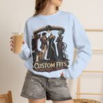 Crewneck Sweatshirt — 'Custom Fits: Questionable Anatomy' Vintage Tailor & Phantom Design