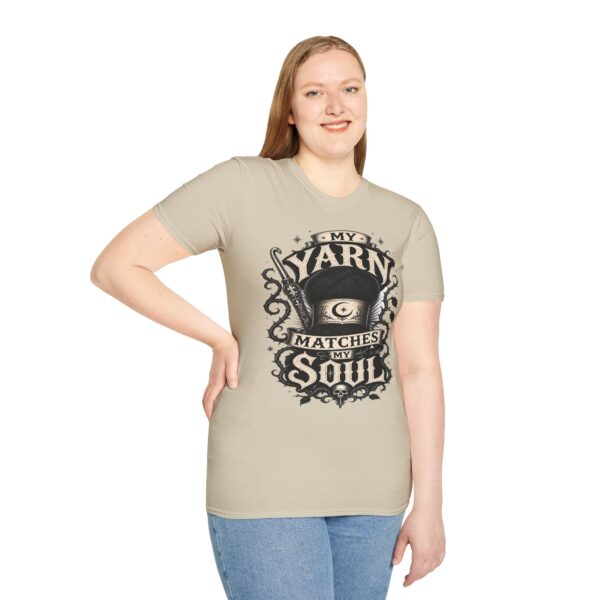 Witchy Knitting T-Shirt — "My Yarn Matches My Soul"