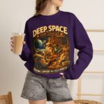 Deep Space Soup Counter Crewneck Sweatshirt — Retro Sci‑Fi Diner Graphic ("Serving Comfort in Cold Orbits")