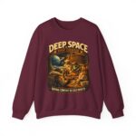 Deep Space Soup Counter Crewneck Sweatshirt — Retro Sci‑Fi Diner Graphic ("Serving Comfort in Cold Orbits")