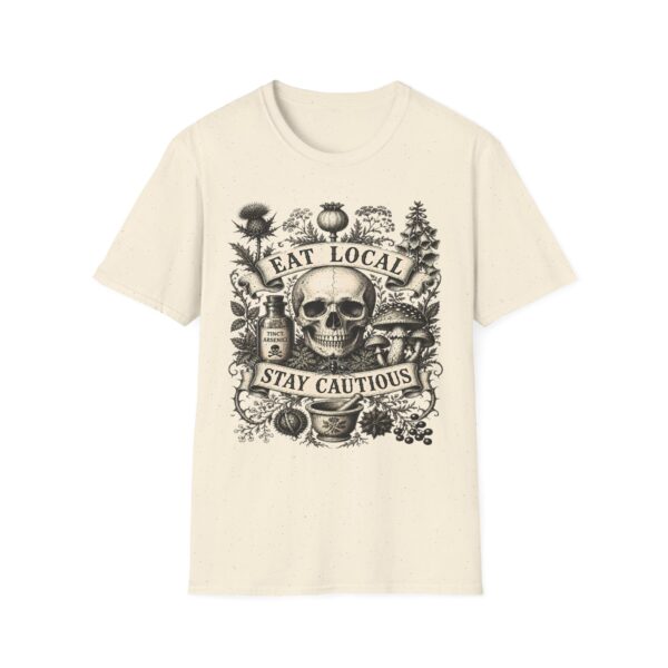 Eat Local Skull Botanical Illustration T-Shirt | Stay Cautious, Poisonous Plants