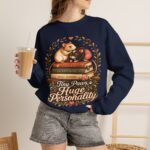 Hamster Booklover Sweatshirt — "Tiny Paws, Huge Personality" Cozy Crewneck