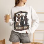 Crewneck Sweatshirt — 'Custom Fits: Questionable Anatomy' Vintage Tailor & Phantom Design
