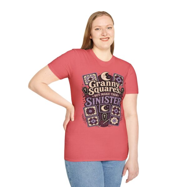 Granny Squares But Make Them Sinister T-Shirt — Gothic Crochet Retro Tee