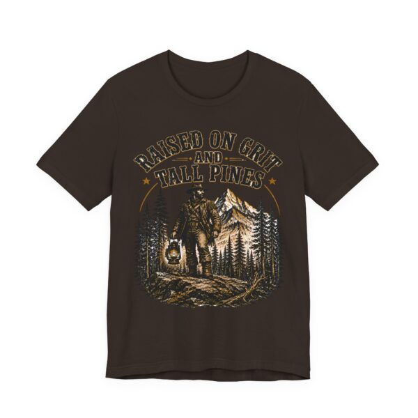 Raised on Grit and Tall Pines Mountain Tee