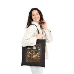 Moonlit Desert Cowboy Tote — Vintage Western Moonlight Canvas Bag