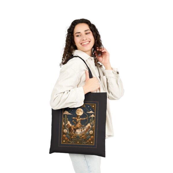 Moonlit Desert Cowboy Tote — Vintage Western Moonlight Canvas Bag