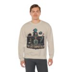 Crewneck Sweatshirt — "Unclaimed Since The Last Starport Delay" Alien Concierge Graphic