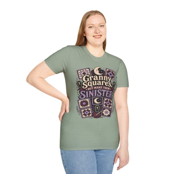 Granny Squares But Make Them Sinister T-Shirt — Gothic Crochet Retro Tee