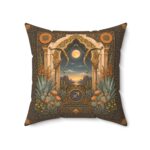 Sagittarius Zodiac Pillow — Boho Astrological Moon Decorative Throw Pillow