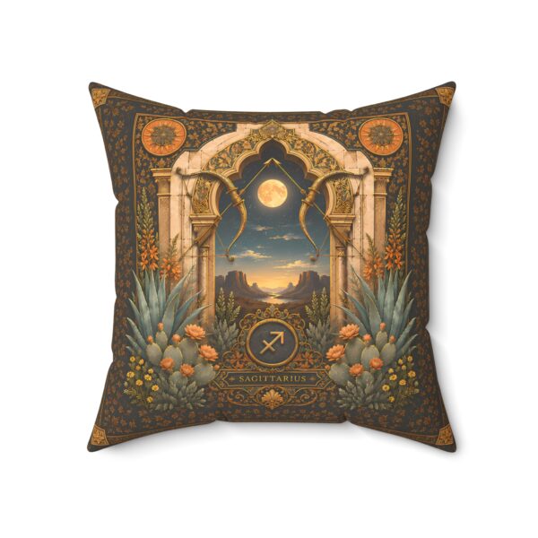 Sagittarius Zodiac Pillow — Boho Astrological Moon Decorative Throw Pillow