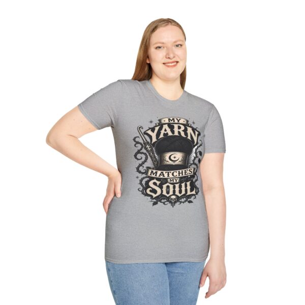 Witchy Knitting T-Shirt — "My Yarn Matches My Soul"