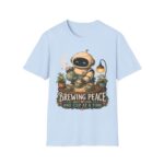 Brewing Peace Robot, T-Shirt | Cute Tea Robot Illustration, Cozy Vibes