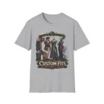 Vintage Tailor Shop T-Shirt — "Custom Fits" Fantasy RPG Graphic Tee