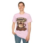 My Morning Voice Is Caffeinated T-Shirt — Coffee, Mic & Soundwave Vintage Tee