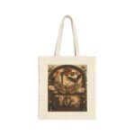 Vintage Botanical Moth Tote Bag — Natural History Illustration Canvas Tote