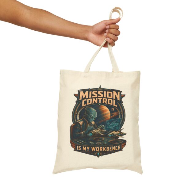 Mission Control Is My Workbench Canvas Tote