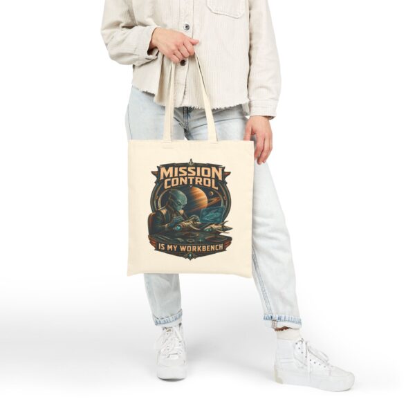 Mission Control Is My Workbench Canvas Tote