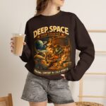 Deep Space Soup Counter Crewneck Sweatshirt — Retro Sci‑Fi Diner Graphic ("Serving Comfort in Cold Orbits")