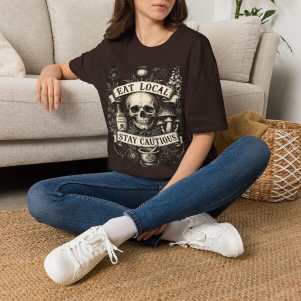 Eat Local Skull Botanical Illustration T-Shirt | Stay Cautious, Poisonous Plants