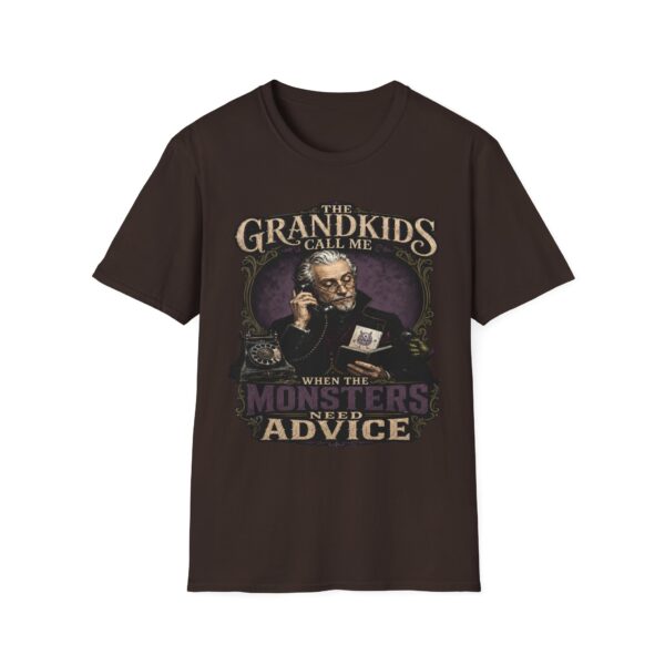 Grandpa T-Shirt — “The Grandkids Call Me When the Monsters Need Advice” Vintage Grandpa Tee