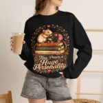 Hamster Booklover Sweatshirt — "Tiny Paws, Huge Personality" Cozy Crewneck