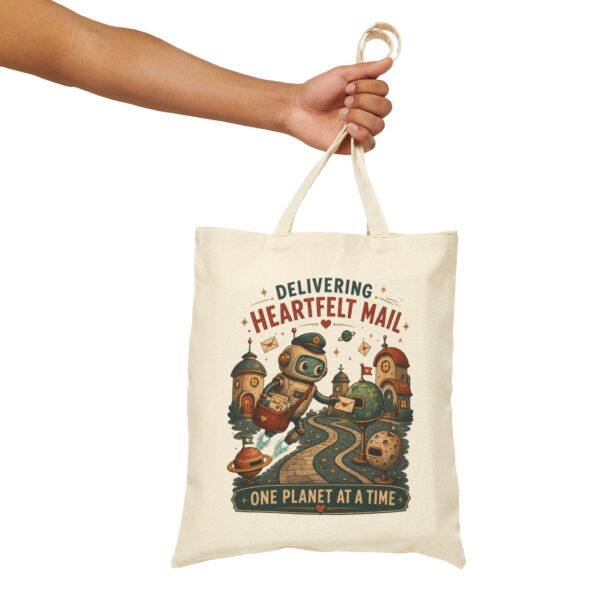 Tote Bag — "Delivering Heartfelt Mail, One Planet at a Time" Eco Canvas Tote