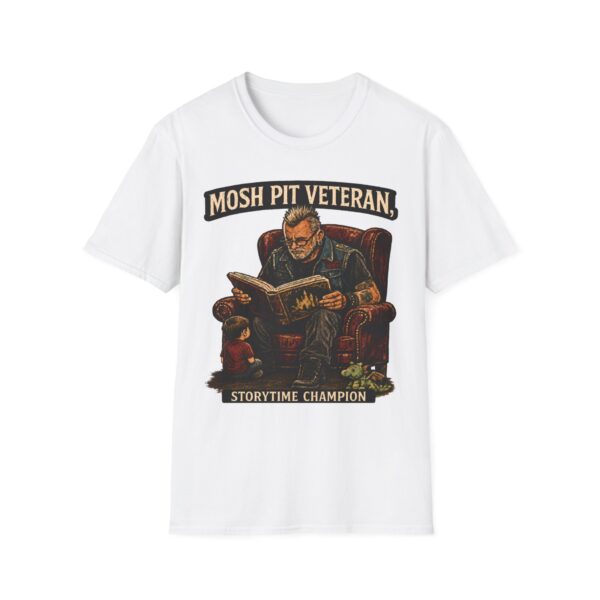 Mosh Pit Veteran T-Shirt — 'Storytime Champion' Band Tee for Concert Fans