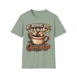 My Morning Voice Is Caffeinated T-Shirt — Coffee, Mic & Soundwave Vintage Tee