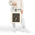 Vintage Penguin Floral Canvas Tote — Art Deco Calla Lily Cotton Tote