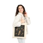 Vintage Penguin Floral Canvas Tote — Art Deco Calla Lily Cotton Tote