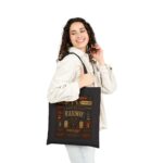 Railway Vintage Sign Tote Bag — Retro Train Station Canvas Tote antique train station signage, with bold directional typography, weathered enamel textures, and classic rail-era layou