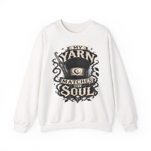 Knitting Sweatshirt — “My Yarn Matches My Soul” Cottagecore Pullover