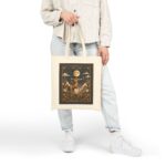 Moonlit Desert Cowboy Tote — Vintage Western Moonlight Canvas Bag