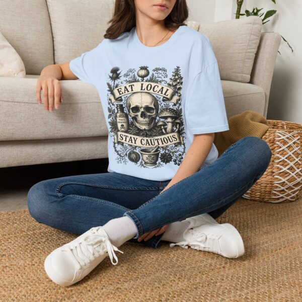 Eat Local Skull Botanical Illustration T-Shirt | Stay Cautious, Poisonous Plants
