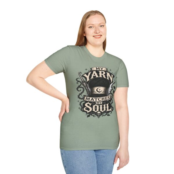 Witchy Knitting T-Shirt — "My Yarn Matches My Soul"