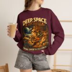 Deep Space Soup Counter Crewneck Sweatshirt — Retro Sci‑Fi Diner Graphic ("Serving Comfort in Cold Orbits")