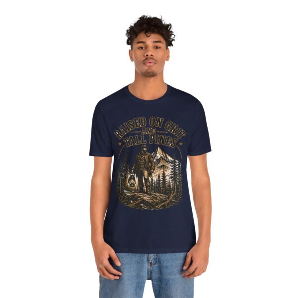 Raised on Grit and Tall Pines Mountain Tee