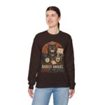 Cat Office Sweatshirt — "Barely Awake, Running the Office" Cozy Crewneck