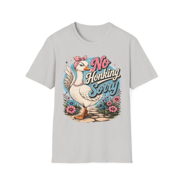 No Honking Sorry Goose T-Shirt — Retro Floral Graphic Tee