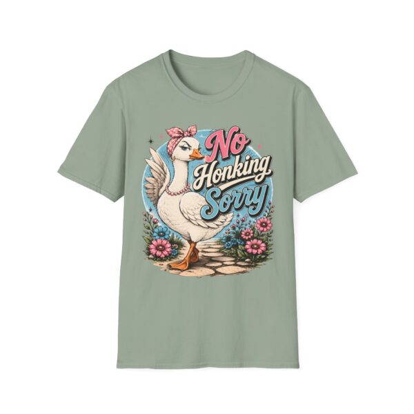 No Honking Sorry Goose T-Shirt — Retro Floral Graphic Tee