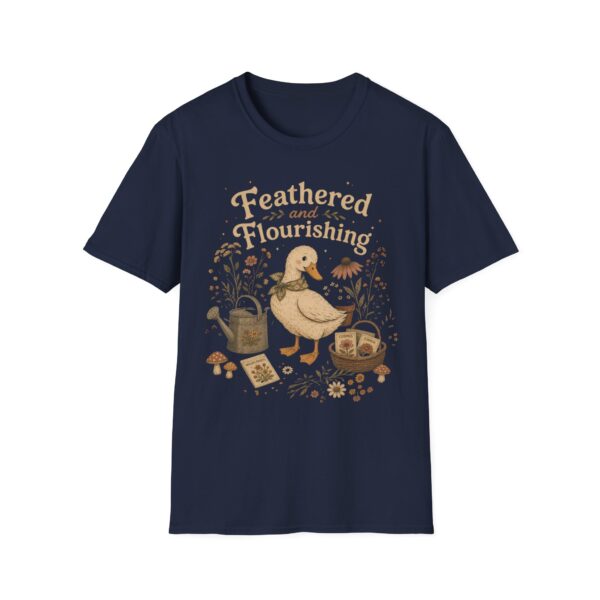 Feathered and Flourishing Duck Tee — Cottagecore Floral Graphic T-Shirt