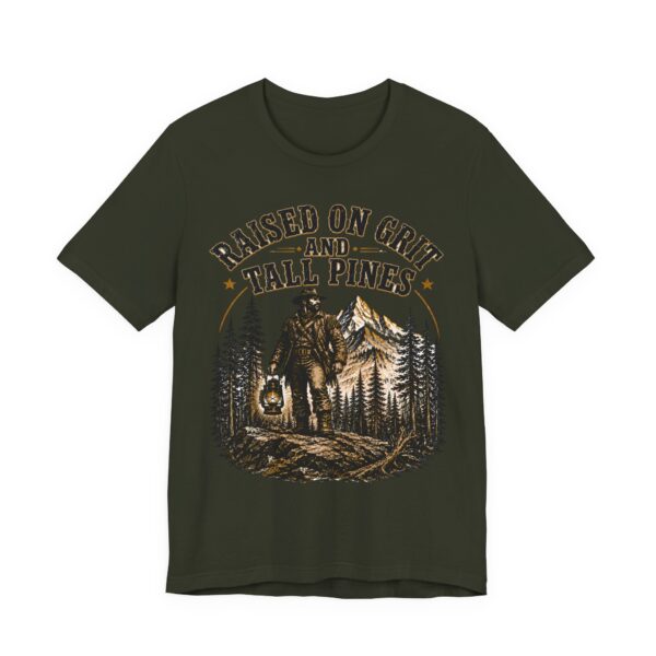 Raised on Grit and Tall Pines Mountain Tee