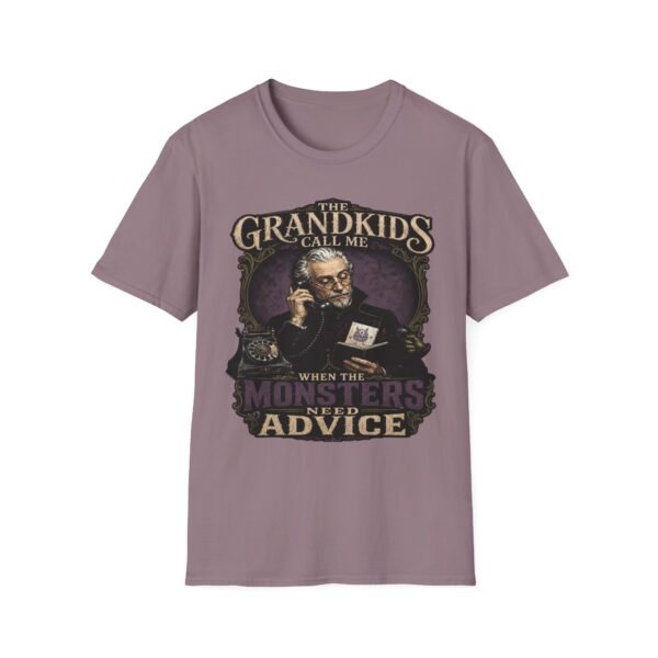 Grandpa T-Shirt — “The Grandkids Call Me When the Monsters Need Advice” Vintage Grandpa Tee